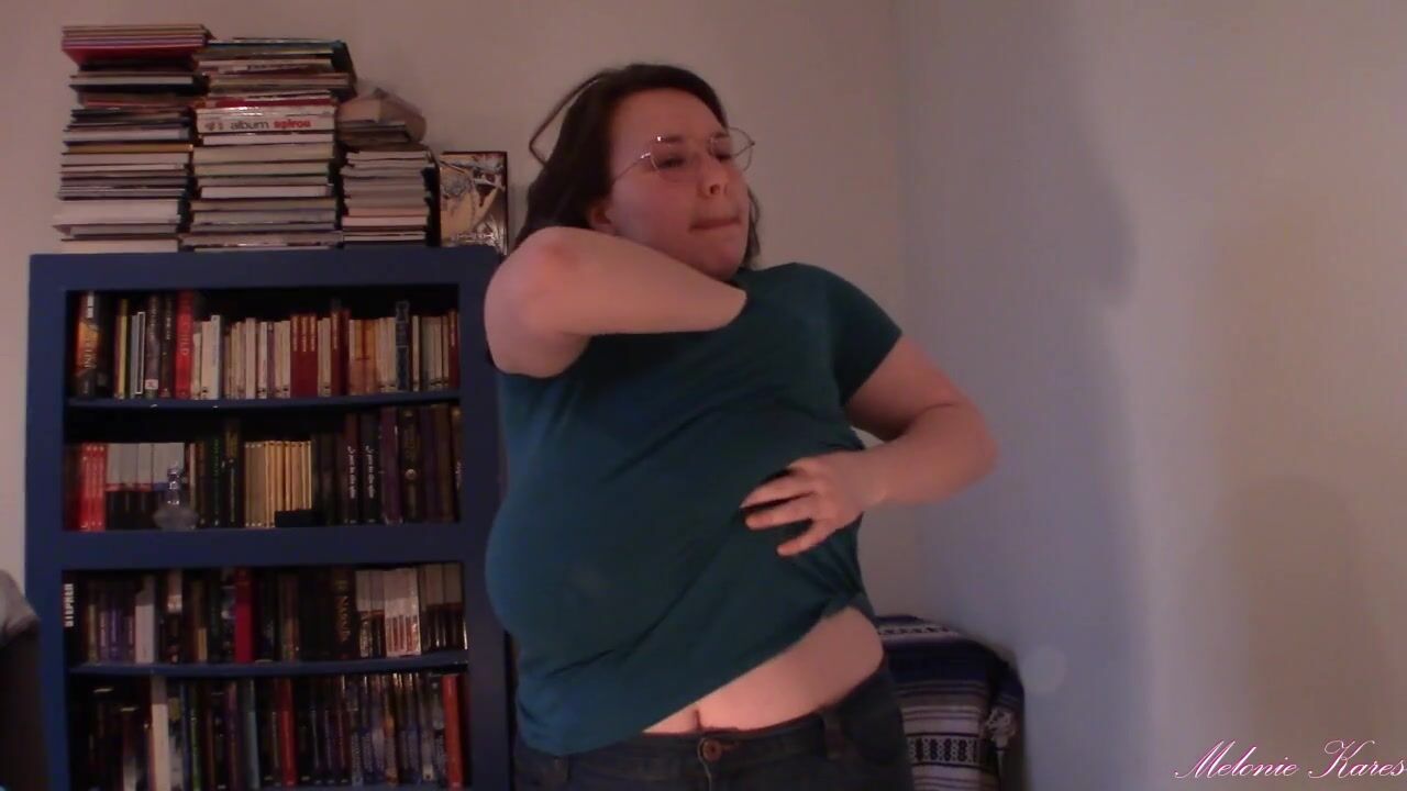 Long Boob Tit Drop Blue Shirt