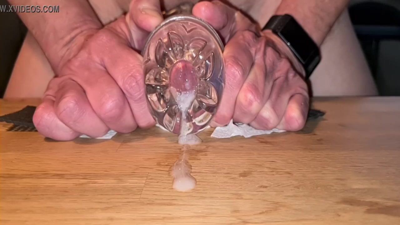 Fucking my Fleshlight with long slow motion creampie