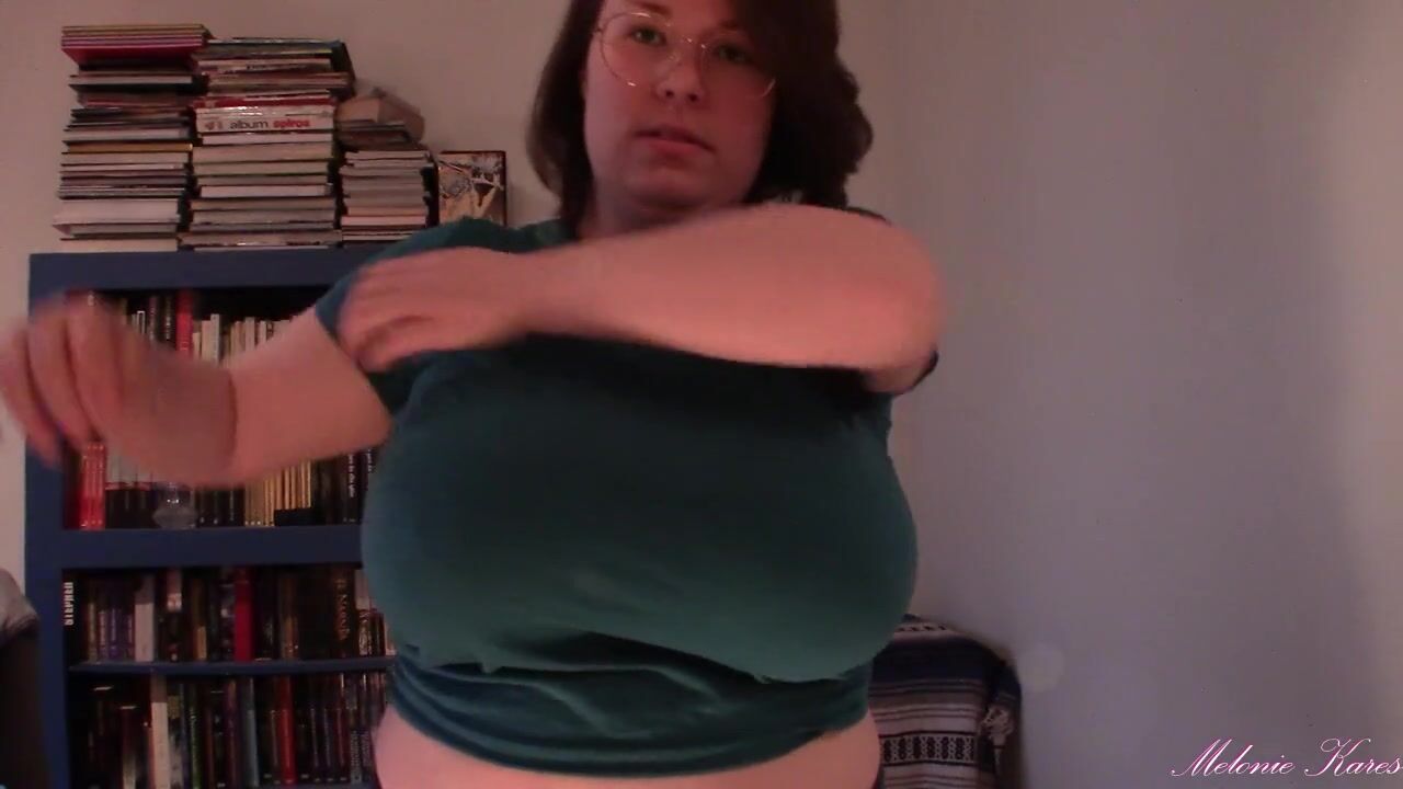 Long Boob Tit Drop Blue Shirt